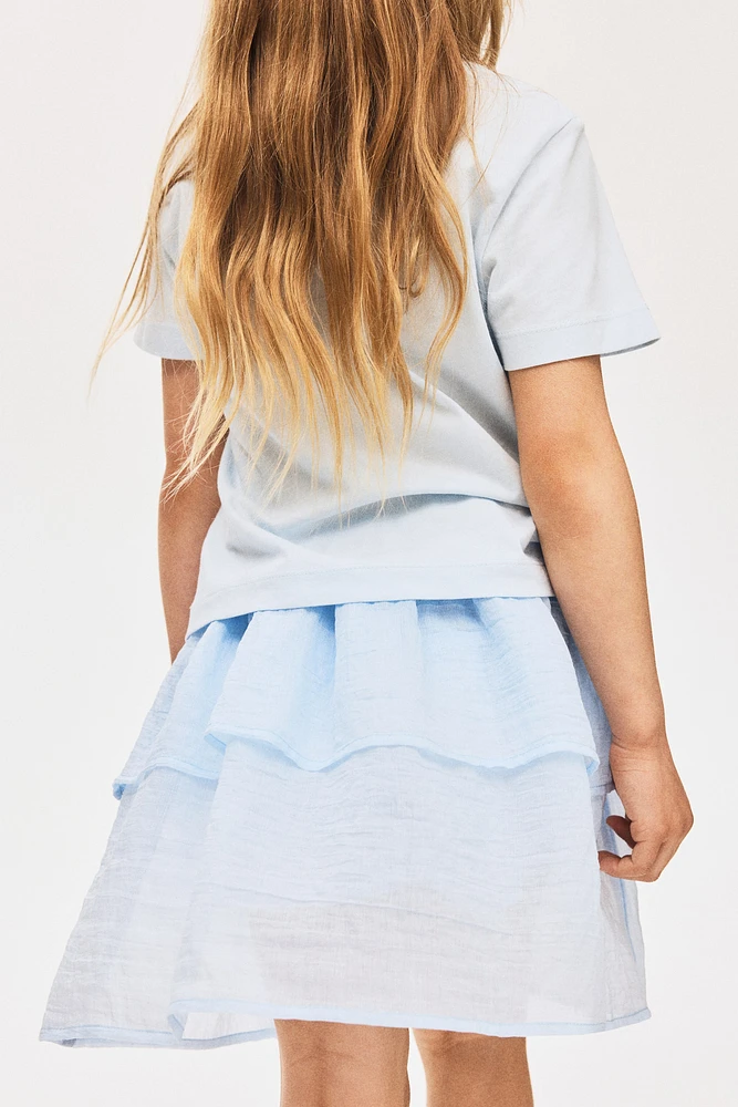 Tiered Cotton Skort