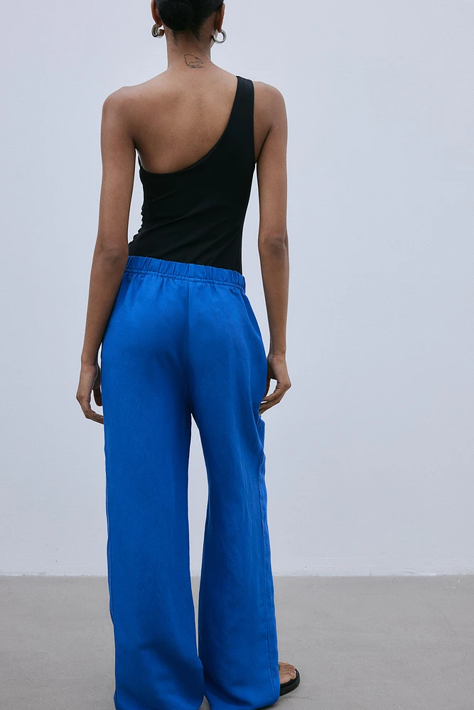 Linen-blend Pull-on Pants