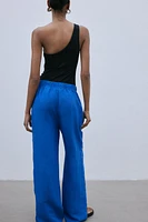 Linen-blend Pull-on Pants