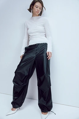 Coated Parachute Pants