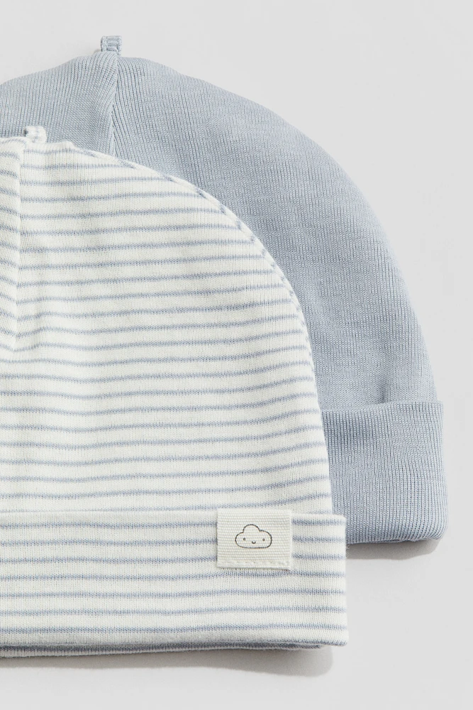 2-pack cotton beanies