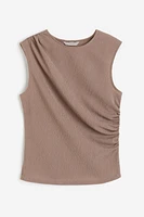 Draped Sleeveless Top