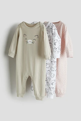 Lot de 3 pyjamas en jersey coton