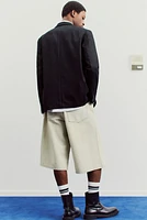 Relaxed-Fit Double-Breasted Linen-Blend Jacket