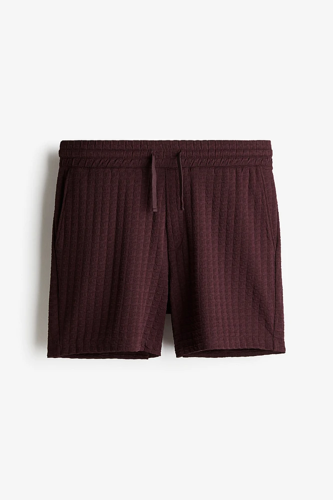 Regular Fit Textured Sweatshorts