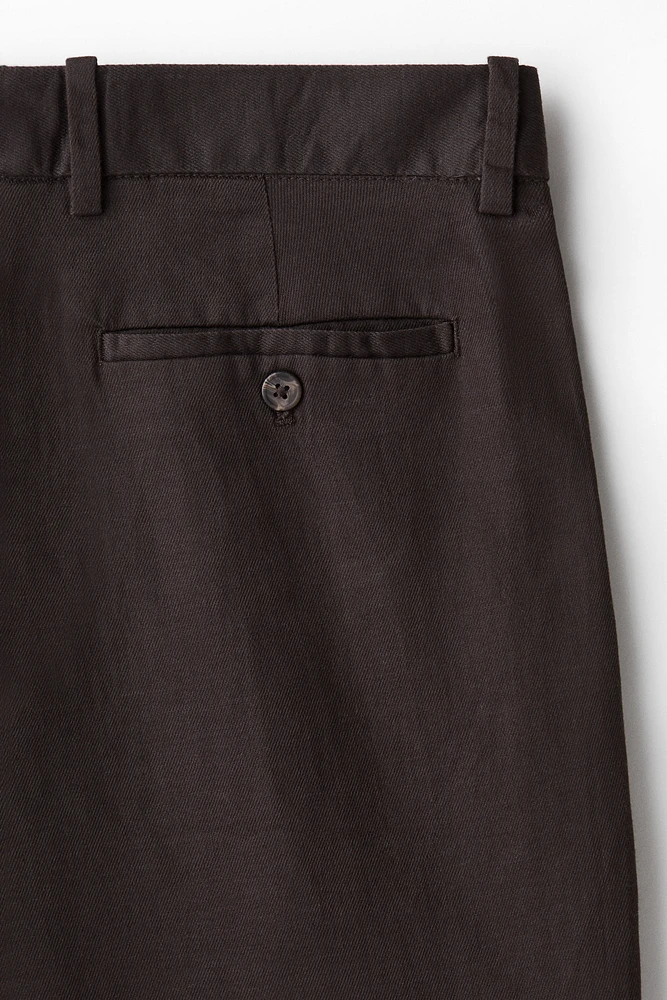 Pantalon décontracté en lin mélangé