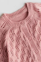 Pointelle-Knit Cardigan