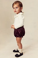 Cotton Bodysuit with Collar