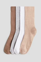 4-pack Rib-Knit Socks