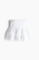 Lace-Inset Tiered Skirt