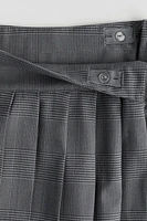 Pleated Twill Skirt