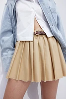 Pleated Mini Skirt