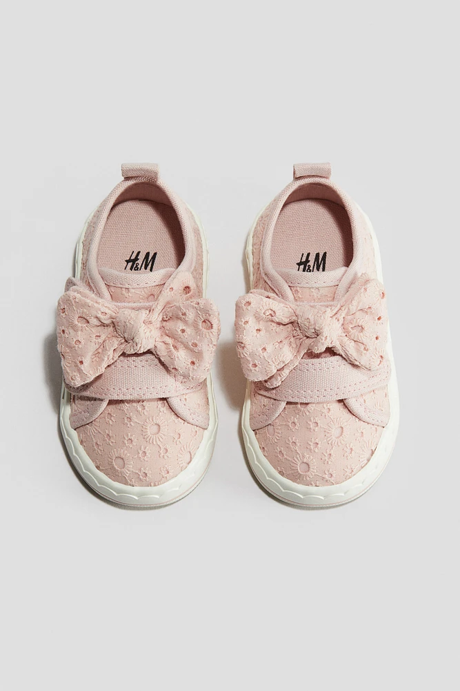 Embroidered-Detail Canvas Sneakers