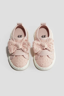 Embroidered-Detail Canvas Sneakers