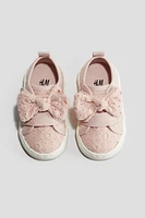 Embroidered-Detail Canvas Sneakers