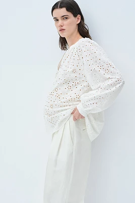 MAMA Before & After Eyelet-Embroidered Blouse