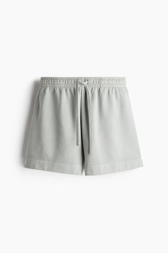 Short en molleton de coton délavé