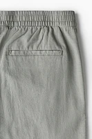 Regular-Fit Linen-Blend Pants