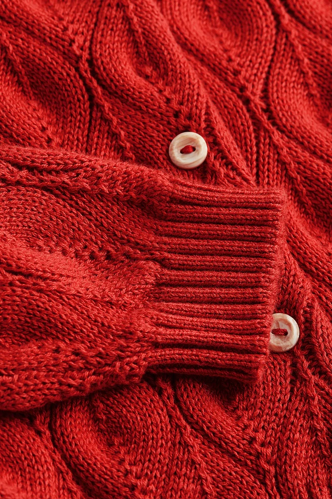 Textured-knit Cardigan