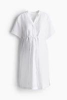 MAMA Linen-blend Tunic Dress