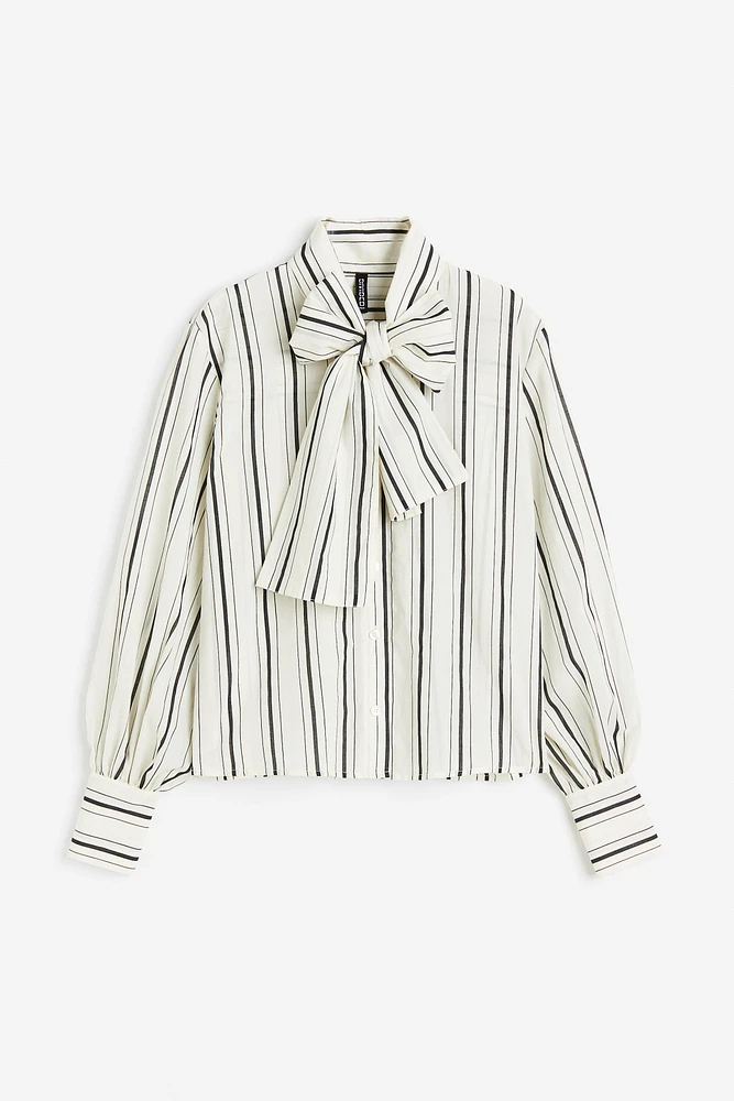 Poplin Bow Blouse