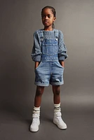 Denim Overall Shorts