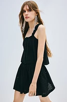 Lace-Detail Strappy Top