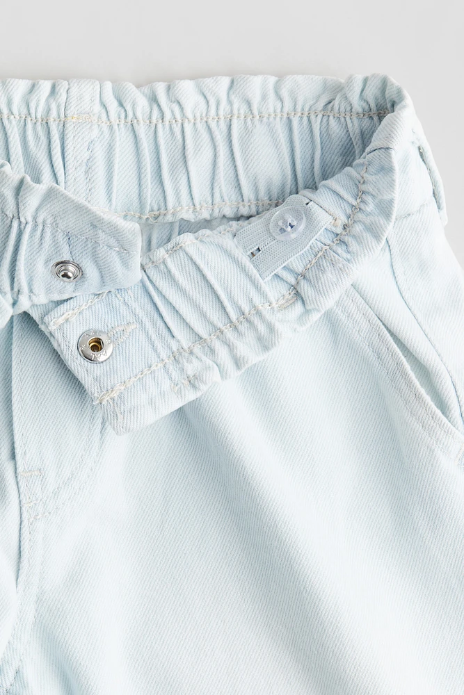 Wide Leg Paper-bag Jeans