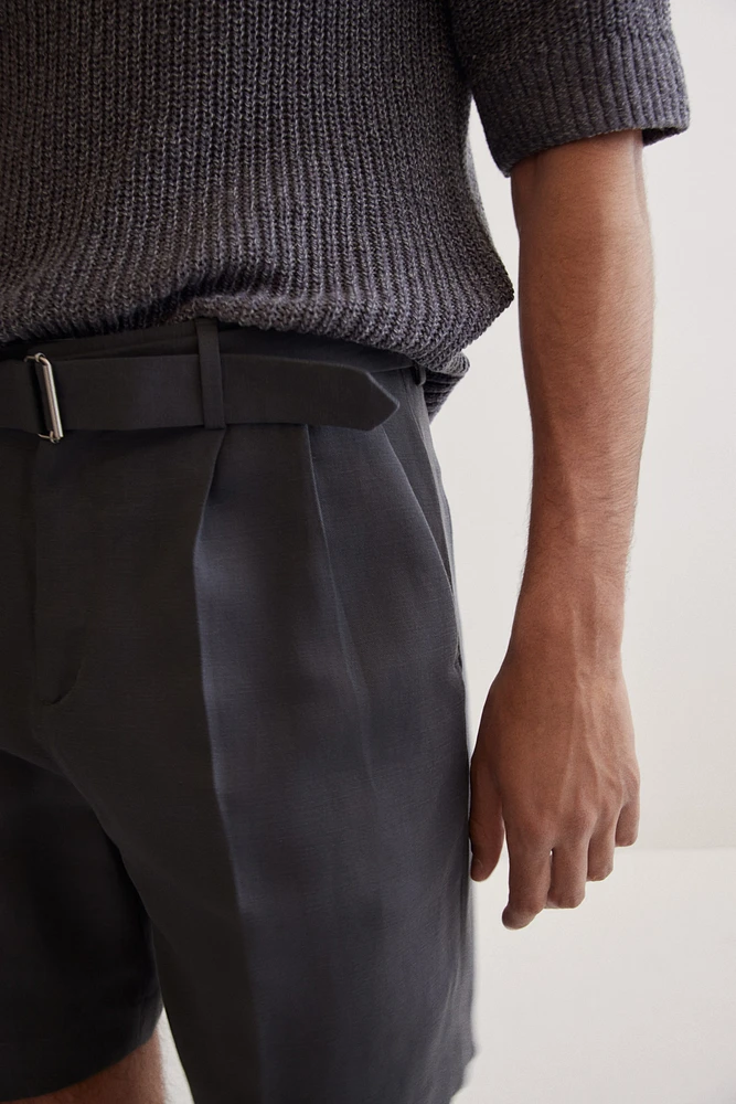 Relaxed-Fit Tailored Lyocell-Blend Shorts