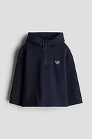 Half-Zip Piqué Hoodie