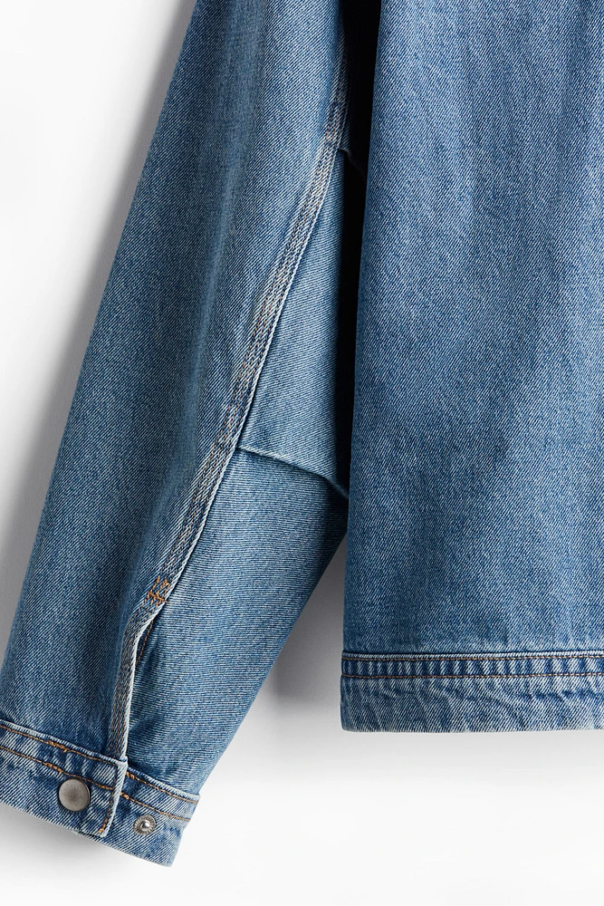 Veste Coupe Classique en denim avec col côtelé