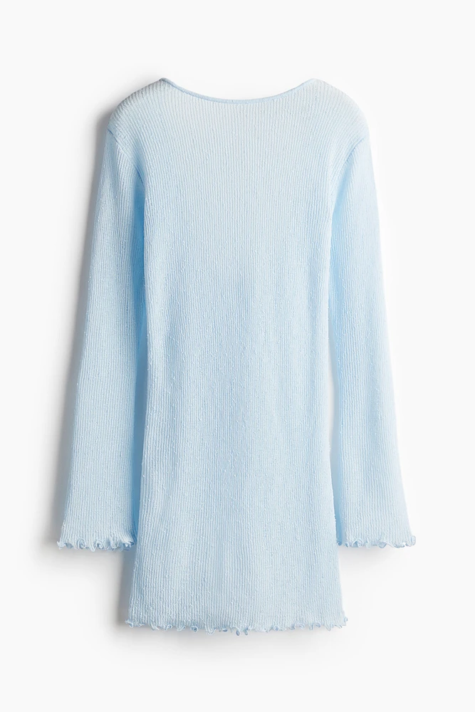 Knit Dress with Low-cut Back