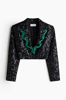 Cropped Embellished Blazer