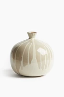 Hand-Painted Terracotta Vase