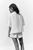 Eyelet Embroidered Beach Shirt