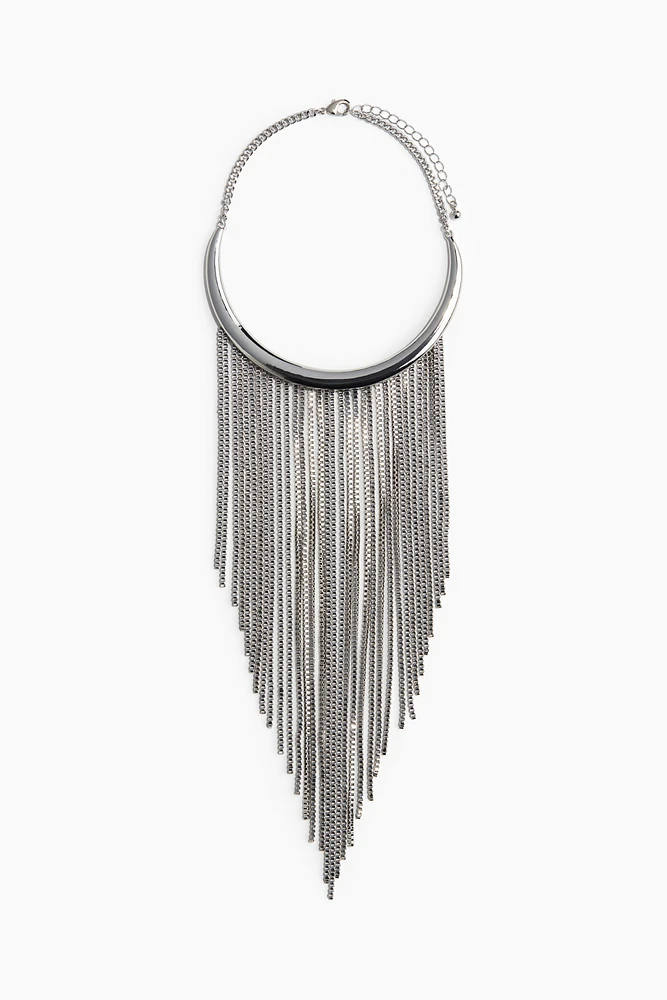 Statement Necklace with Fringe