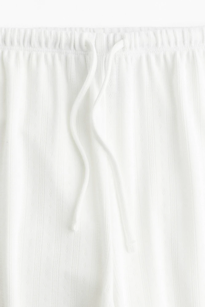 Pantalon large avec cordon de serrage