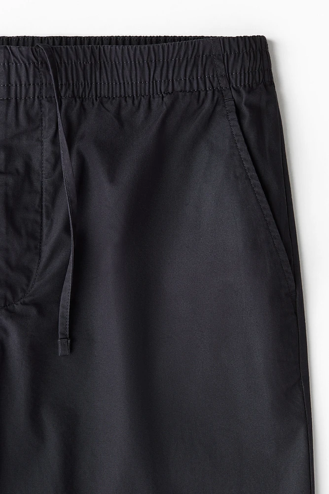 Pantalon décontracté en popeline