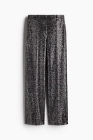 Straight-Leg Embellished Pants