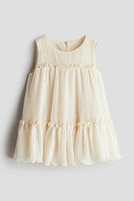 Crinkled chiffon dress