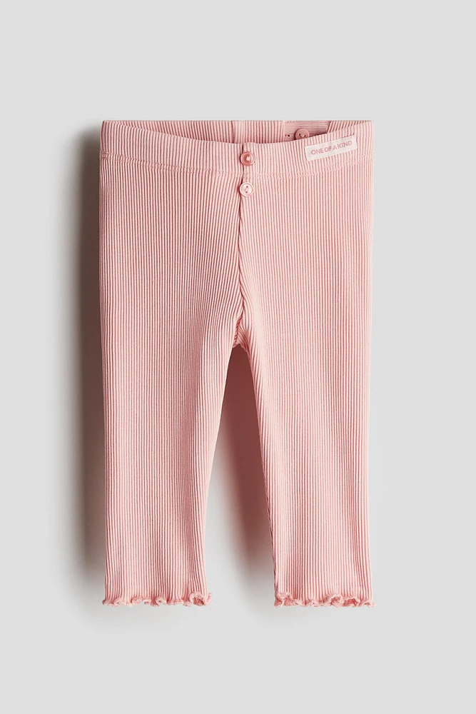 Ribbed Cotton Leggings