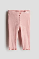 Ribbed Cotton Leggings