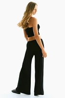 Wide-Leg Drawstring Pants