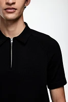 Muscle Fit Half-Zip Polo Shirt