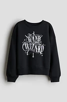 Sweatshirt with Printed Motif