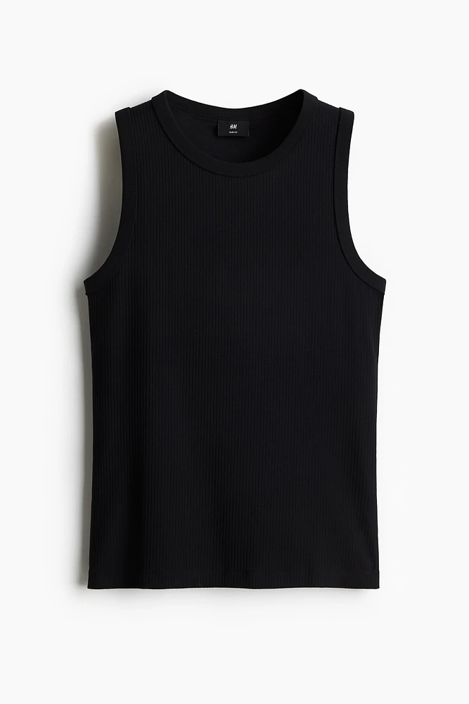 Slim-Fit Ribbed Tank Top