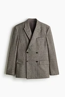 Regular Fit Wool-Blend Double-Breasted Jacket