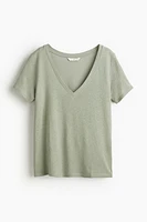 Linen-blend T-shirt