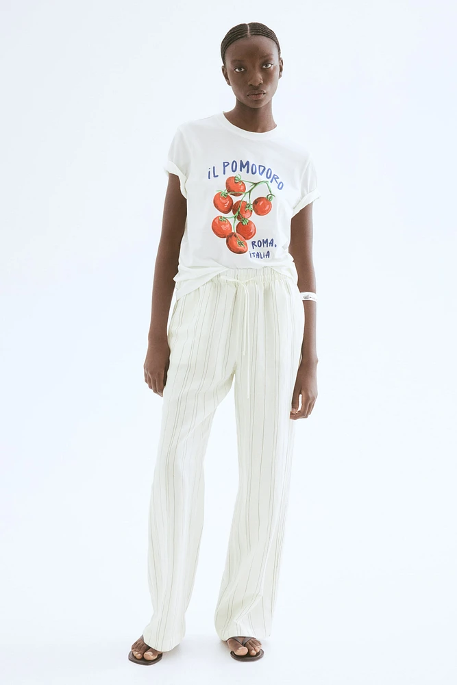 Pantalon en lin mélangé