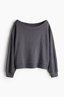 Off-the-Shoulder Sweatshirt